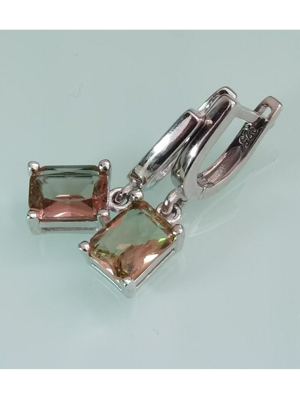 Color Change Turkish Diaspore Sultanite Earrings 925K Silver